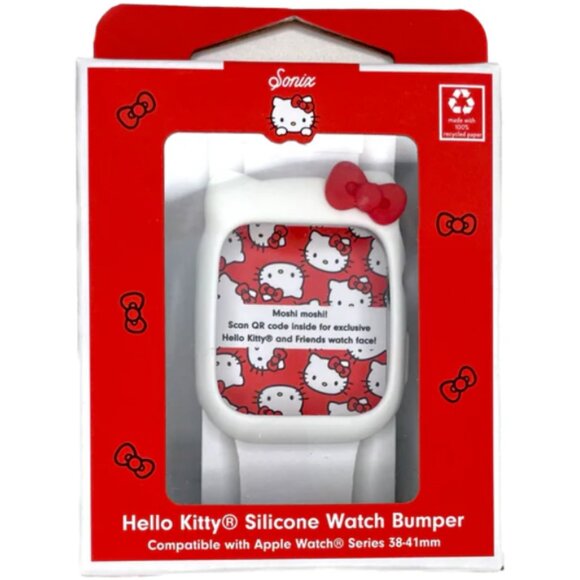 🔥3/$30 NIB SONIX Sanrio Hello Kitty Apple Watch Silicone Bumper Case 38-41mm - Picture 1 of 7